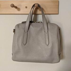 Fossil Sydney Satchel mineral grey
